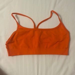 aritzia tna orange sports bra